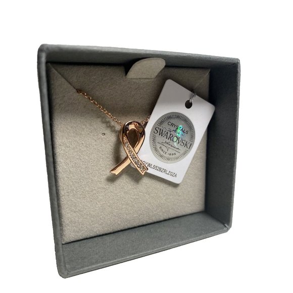 Nic & Syd Swarovski Crystal Breast Cancer Awareness Necklace Gift Brand New - Picture 3 of 4